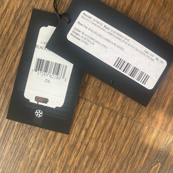 Gorski leather frame with real shearling lamb fur earmuffs - Picture 3 of 8